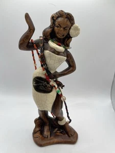 VINTAGE SOUVENIR SAMMLERSTÜCK Tiki Statue Schatz Handwerk Hawaii Hula Girl Statue - Bild 1 von 24