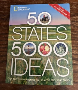 National Geographic 50 States, 5,000 Ideas Travel Guide Paperback - Foto 1 di 2