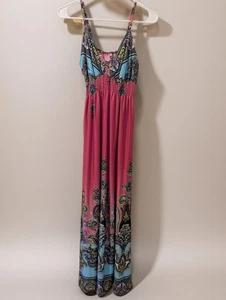 Vestido maxi de cachemira Ombre con correa de espagueti, talla mediana para mujer, sin mangas - Imagen 1 de 3