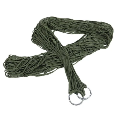  1Pc Thickened Green Camping Hammock Mesh Belt And Rope Nylon Rope Single - Image 1 of 4
