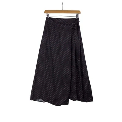 Falda envolvente Hobbs talla 8 azul marino rojo lunares viscosa línea A ropa de mujer - muy querida Foto 1 de 4