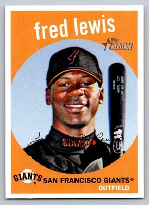 2008 Topps Heritage #364 Fred Lewis San Francisco Giants - Image 1 of 2