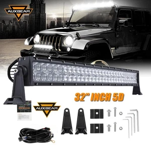 AUXBEAM 32"Inch LED Light Bar 5D Lens Spot Flood Offroad For Hummer H1 H2 H3 ATV - Picture 1 of 12