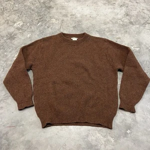 Vintage LL Bean Wool Blend Sweater Men's Large Crew Neck Preppy Made USA Multi C - Picture 1 of 5
