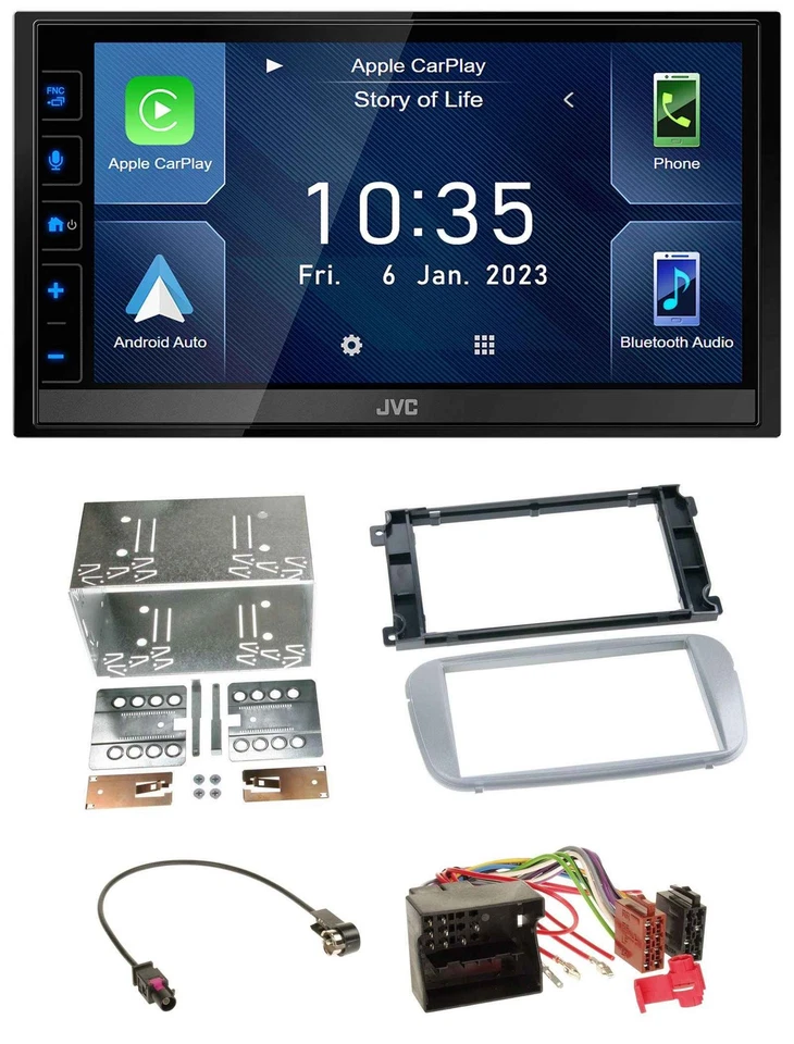 JVC DAB Bluetooth MP3 USB 2DIN Autoradio für Ford Mondeo 2007-2014 S-Max Profi s - Bild 1 von 4