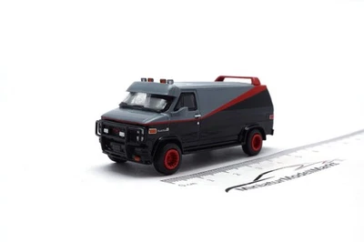 GMC Vandura - negro / rojo - equipo A - 1:87 - Brekina (18250)