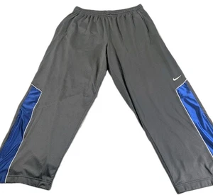 Vintage Nike Herren Hose 2XL grau Stretch Basketballhose Baggy Straight Ankle Zip - Bild 1 von 13