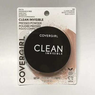CoverGirl Clean Invisible Pressed Powder, 0.38oz #130 Classic Beige | Vegan - Image 1 of 2