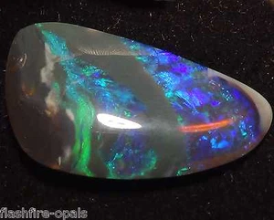 17,36ct.. GIGANTE DOPPIO: GEMMA NERO OPALE BLU VERDE FLASH FLASH OPALS - Foto 1 di 7