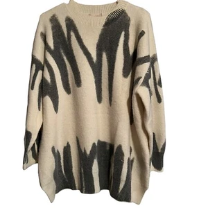 Altar’d State Grey/Cream Long Sleeve Sweater Size M/L - Picture 1 of 11