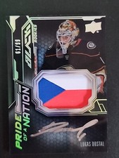 Lukas Dostal Patch Auto /99 - Pride of A Nation 22/23 UD SPX