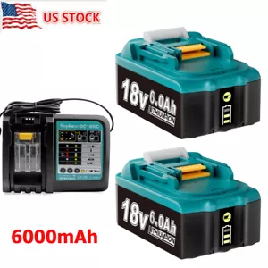 6.0Ah For Makita 18V LXT Lithium ion Battery Or Charger BL1860 BL1830 BL1850 - Picture 1 of 6