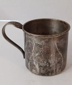 VINTAGE ROGERS 1881 SILVER PLATED CHILDS CUP MUG (A8) - Picture 1 of 4