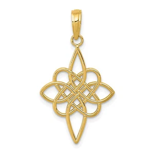 14k Yellow Gold Celtic Knot Pendant C4482 - Picture 1 of 4