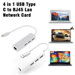 USB Type C to Ethernet RJ45 Network LAN Adapter Converter Y For PC Cable W2S0 - Picture 1 of 12