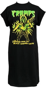 The Cramps Womens Psychobilly High Neck T-Shirt Dress Creature Lagoon Punk - Picture 1 of 2