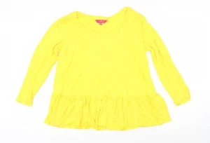 Together Womens Yellow Viscose Tunic T-Shirt Size 14 Boat Neck - Picture 1 of 10