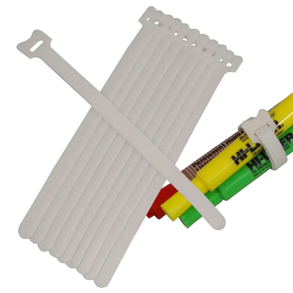 BLUEDOT TRADING® 10pc 8"/20cm Nylon Cable Ties Wire Strap Zip Wrap Fastening Pipe Organizer WHITE