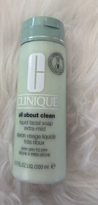 Clinique All about Clean Liquid Facial Soap Extra Mild 6.7 Oz 200 Ml F604 - Picture 1 of 3