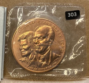 GERALD & BETTY FORD US MINT MEDAL BRONZE 1.5" - Picture 1 of 2
