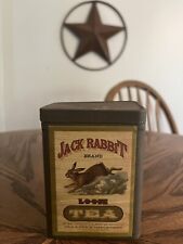 Étain à thé vintage ~ marque Jack Rabbit ~ thé en vrac ~ J.M. Shuller & Sons