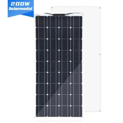 NEU 200W Solarpanel Flexibel Mono 18V Solarmodul für Wohnmobil Outdoor Camping - Bild 1 von 4