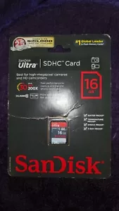 SanDisk Ultra 16GB SD/SDHC 30 MB Class 10 Memory Card EX NEW - Picture 1 of 2