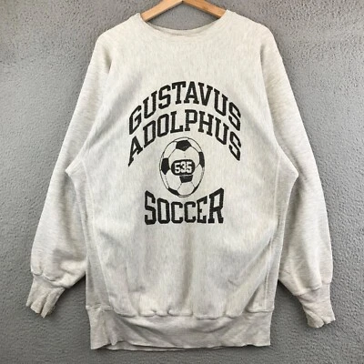 Sudadera Champion Años 90 Tejido Inverso Universitario Sudadera Gustav Adolphus Fútbol Foto 1 de 4