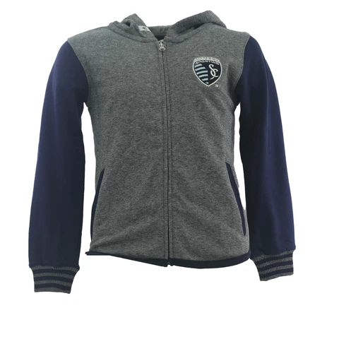 Kansas City Sporting MLS Adidas Youth Kids Size Zip Up Hooded Light Sweatshirt Cover