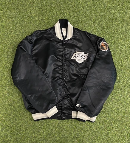 Vintage 90s Starter Los Angeles Kings NHL Satin Jacket Size XL Cover
