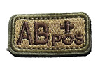 TACTICAL BLOOD TYPE TAB AB POSITIVE MULTICAM Hk & Lp PATCH (USA-5) ARMY / USAF