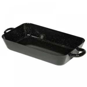 Riess Bratpfanne 26x17x5cm Profi Emaille schwarz Auflaufform Bräter Spülmaschine - Bild 1 von 1
