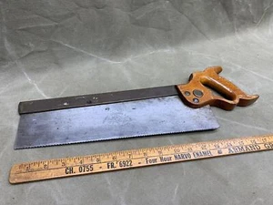 GOOD 14" BRASS BACK SAW BY HENRY DISSTON - Picture 1 of 8