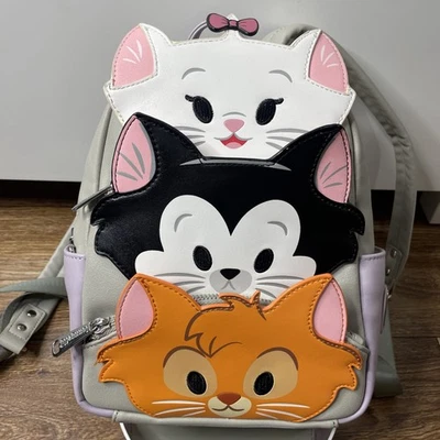 Mini Mochila Rara Disney Parks World Loungefly Cats Marie Figaro Oliver  Foto 1 de 4