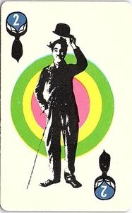 Tarjeta coleccionable educativa Charlie Chaplin 1972 # 2 corbata - Imagen 1 de 2