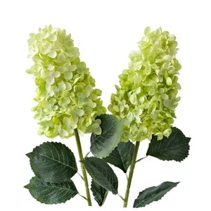Hydrangea Artificial Silk Flowers,2Pcs 31.5" Large Lifelike Panicled Faux Green - Picture 1 of 7