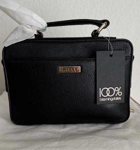 Milly Astro Whipstitch Satchel Leather Shoulder Bag Black - Picture 1 of 18
