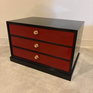 Kishu Lacquerware 3-Drawer Box – Japanese Urushi Chest in Red & Black - Picture 1 of 9