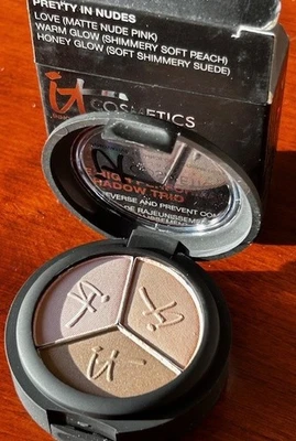 IT Cosmetics Luxe High Performance Anti-Aging Eyeshadow Trio, NEW, Prtty In Nude - Image 1 of 4