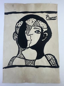 Pablo Picasso COA dipinto arte disegno originale carta vintage firmato - Foto 1 di 3
