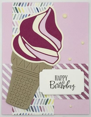 Stampin’ Up! Kit de tarjetas de variedad Ice Cream Sentiment, juego de 5, troquelados, DSP, puntos Foto 1 de 4