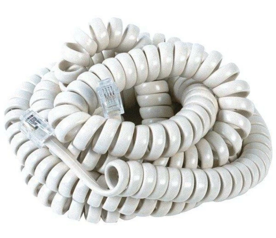 RCA TP282WR 25Ft Handset Coil Cord (White) - Image 1 of 3