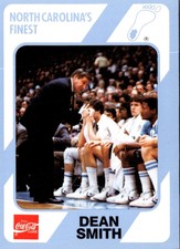 1989 Collegiate Collection North Carolina's Finest Dean Smith Basketball Card