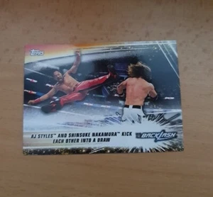WWE Card Karte 63 SHINSUKE NAKAMURA vs AJ STYLES Topps 2019 Wrestling Summerslam - Bild 1 von 2