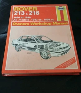 ROVER 213 & 216 1984-1989 ALL MODELS 1342cc 1598cc WORKSHOP MANUAL NEW SEALED - Picture 1 of 3