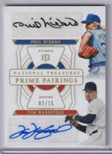 2022 Phil Niekro/ Tim Wakefield National Treasures Prime Pairings Dual Auto 2/15