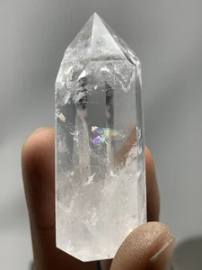Clear Quartz Polished Tower Point 2.3oz Brazil Reiki Crystal S6 - Picture 1 of 12