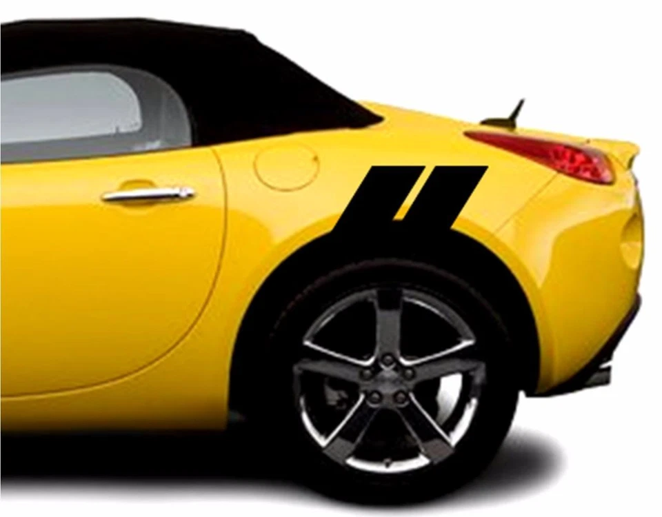 Calcomanía a rayas de vinilo doble barra de hash guardabarros trasero de 4" (se adapta a Pontiac SOLSTICE) Foto 1 de 4