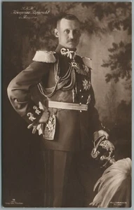 PRÍNCIPE ALEMÁN RUPPRECHT de BAVIERA MILITAR ANTIGUA FOTO REAL POSTAL RPPC - Imagen 1 de 2