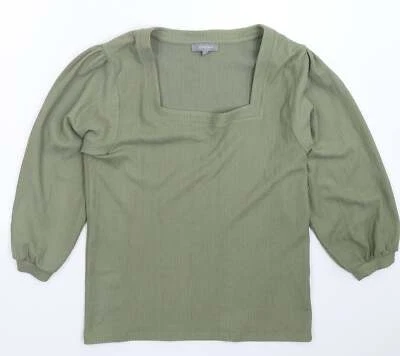 Principles Womens Green Square Neck Polyester Blend Jumper Size 12 - Image 1 of 4